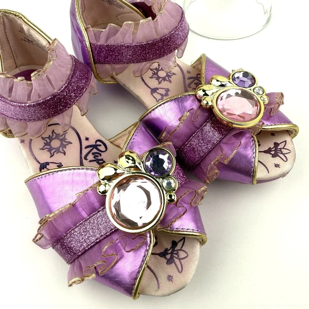 Disney Rapunzel Dress Up Heels Shoes Girls US 13 1 Tangled Princess Costume Glam